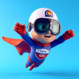 Mascote do Massoni Gás - Depósito de gás de cozinha em Santana de Parnaíba